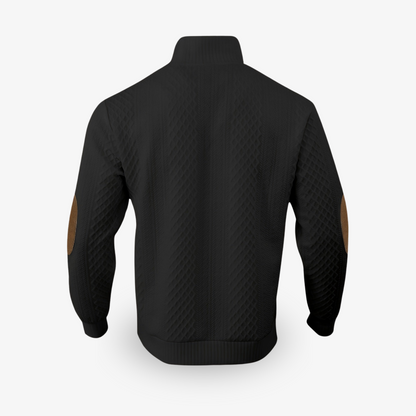 Trent | Men’s Button-Up Cable Knit Wool Sweater