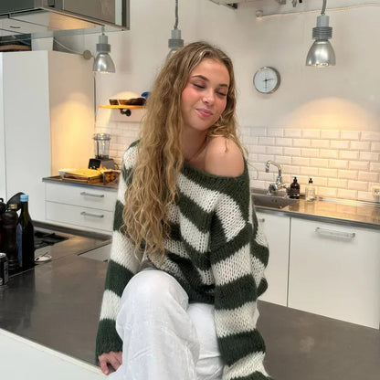 Kyla | Women’s Modern Casual Striped Chunky Sweater