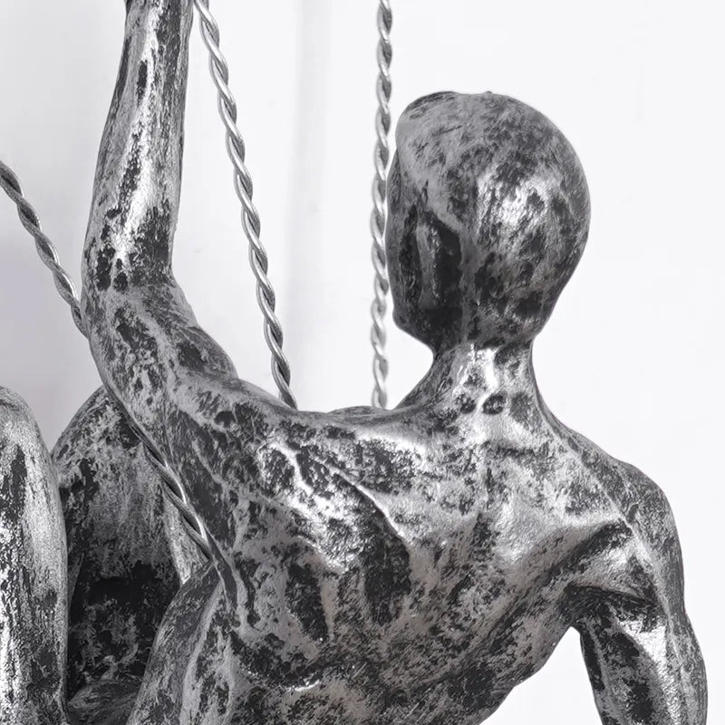 Elevate Living | GravityBold Climbing Man Wall Sculpture Set in Modern Resin