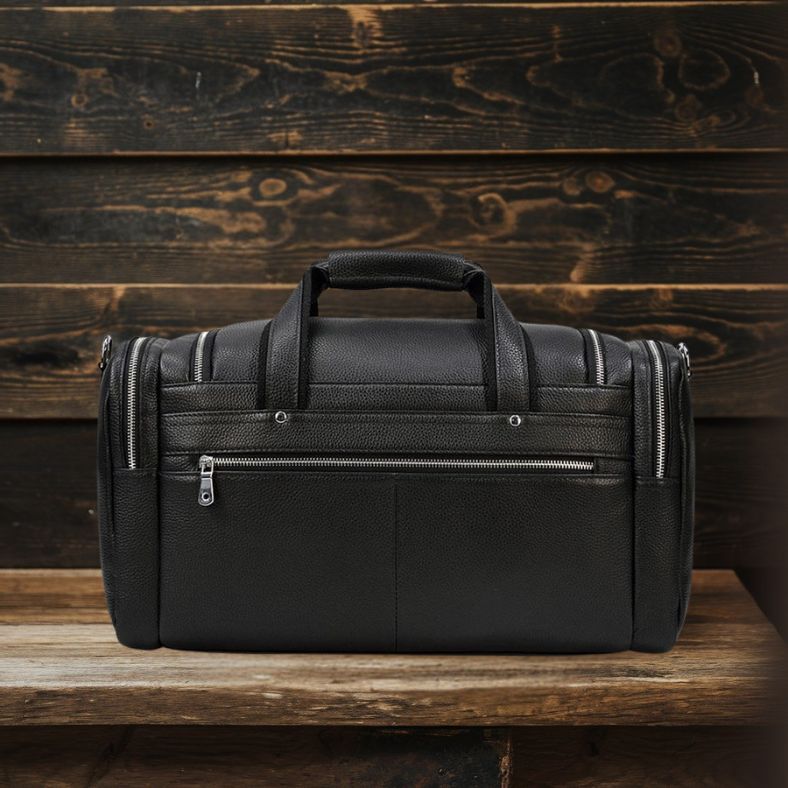 Charleroi | Men's Leather Duffle Bag - Stylish Weekender Travel Bag-4