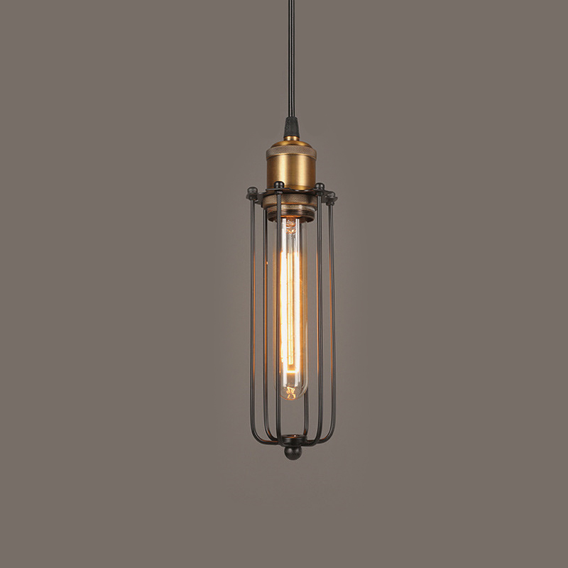Retro Factory Look | RusticGlow Metal Cage Pendant