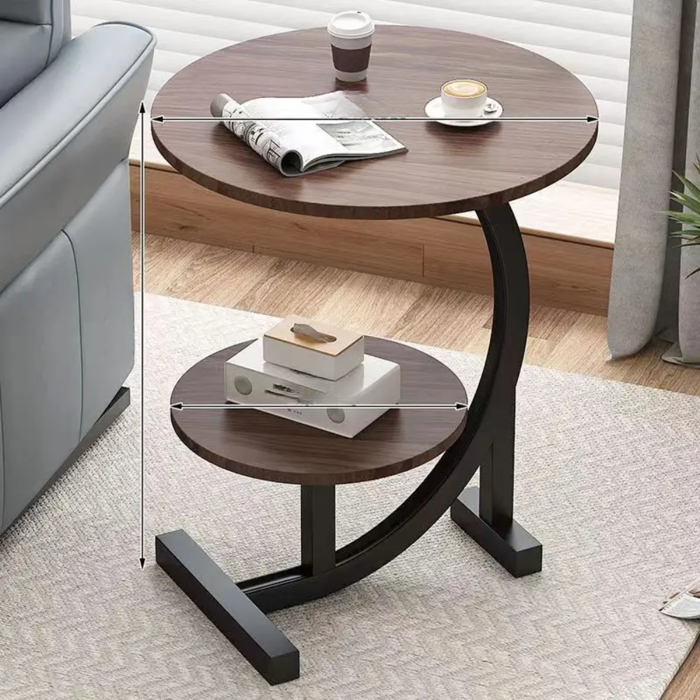 Velmira EleganceFold Dual | Tier Compact Luxe Table