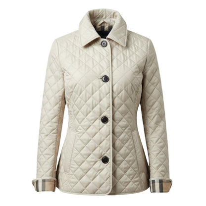 Lila | Women’s Quilted Cotton Jacket with Diamond Stitching