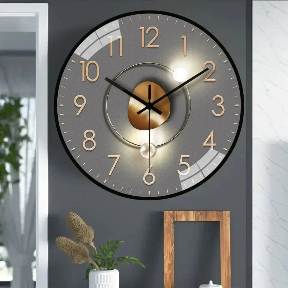 Sleek Clear Display | TimeAura Silent Digital Clock