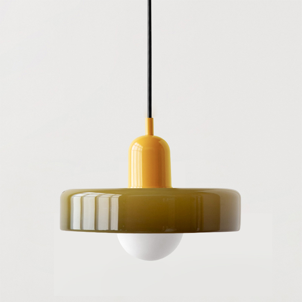 Studio Prisma Pendant | Art Glass Light in Bauhaus Luxe Palette