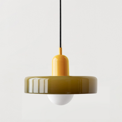Studio Prisma Pendant | Art Glass Light in Bauhaus Luxe Palette