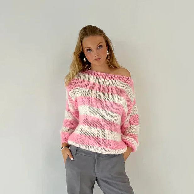 Kyla | Women’s Modern Casual Striped Chunky Sweater