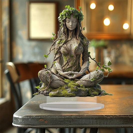 Lunara 2D Bohemian Goddess | Acrylic Décor with Free-Spirited Elegance