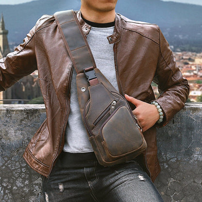 Buffalo | Leather Crossbody Bag for Men and Women-3