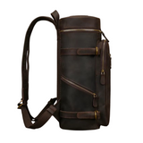 Rustic Tan | Unisex Leather Laptop Backpack with Versatile Carrying Options-6