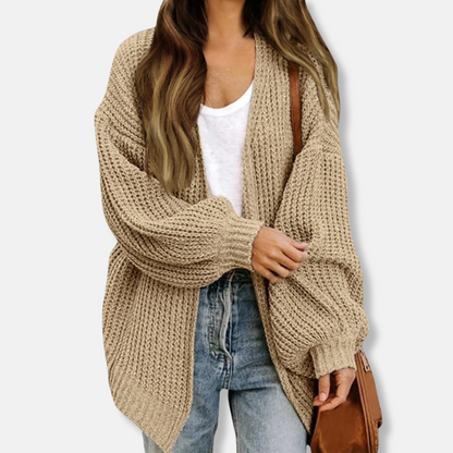 Seraphina | Women’s Lantern Sleeve Oversized Wool Cardigan