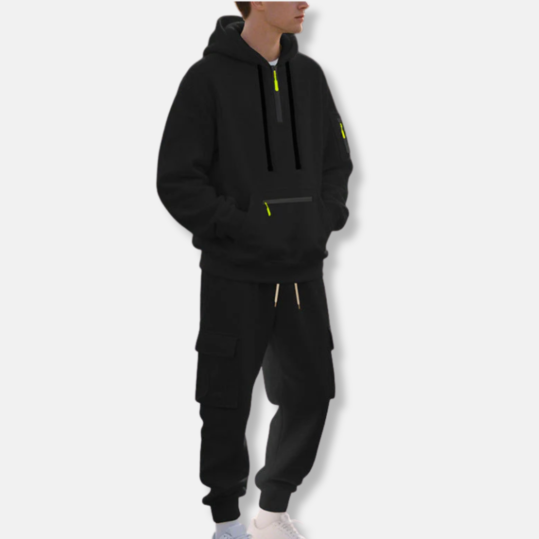 Connor | Men’s Sport Tracksuit – Half-Zip Hoodie & Drawstring Joggers