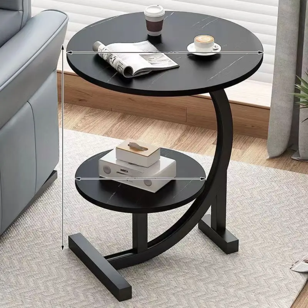 Velmira EleganceFold Dual | Tier Compact Luxe Table