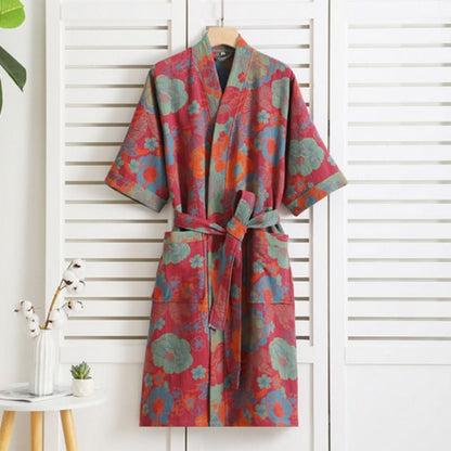BloomLoom Women’s Cotton Robe | Soft Printed Elegance with All-Day Breathable Comfort