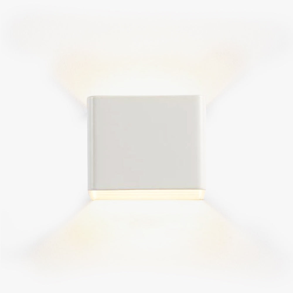 Sleek Bedroom Fixture | PolarCube Square Wall Light