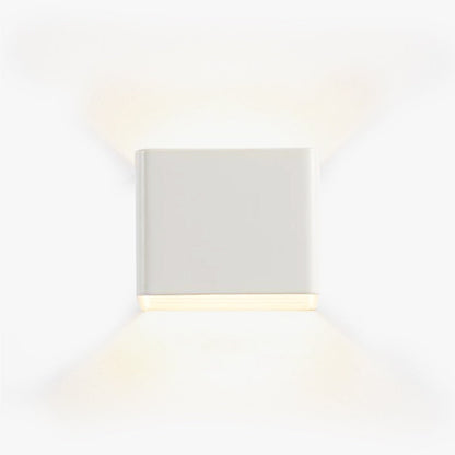 Sleek Bedroom Fixture | PolarCube Square Wall Light
