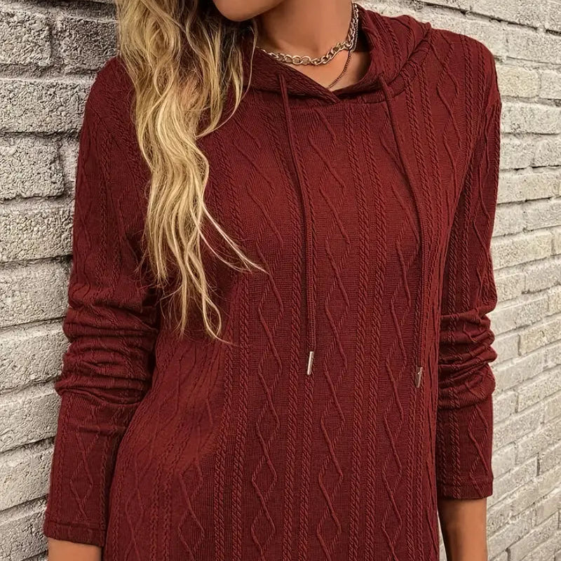 Annie | Women’s Cable-Knit Pullover Hoodie