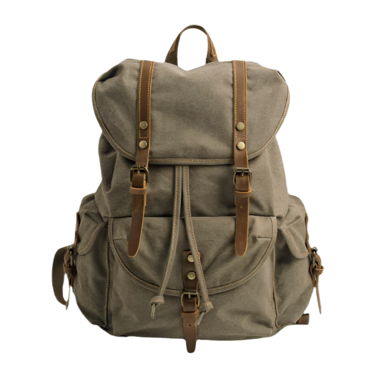 Variant image for Frontier | Military Canvas Travel Backpack with Laptop Sleeve-4