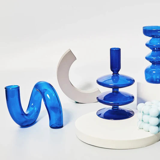 FrostLoom Glass Vase | Candle Holder for Elegant Homes