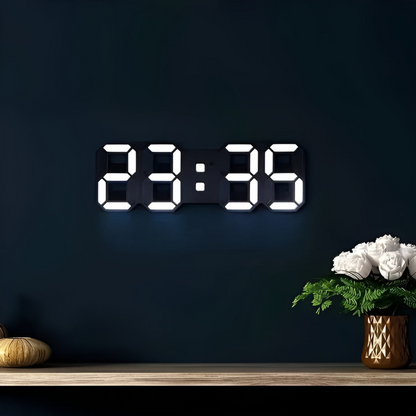 Modern LED Display | AuraGlow 3D Digital Wall Clock