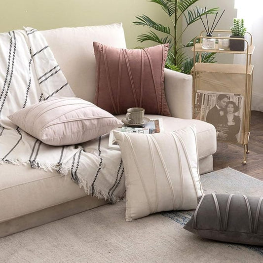 Velvet Decorative Cushion | Minimalist Removable Design
