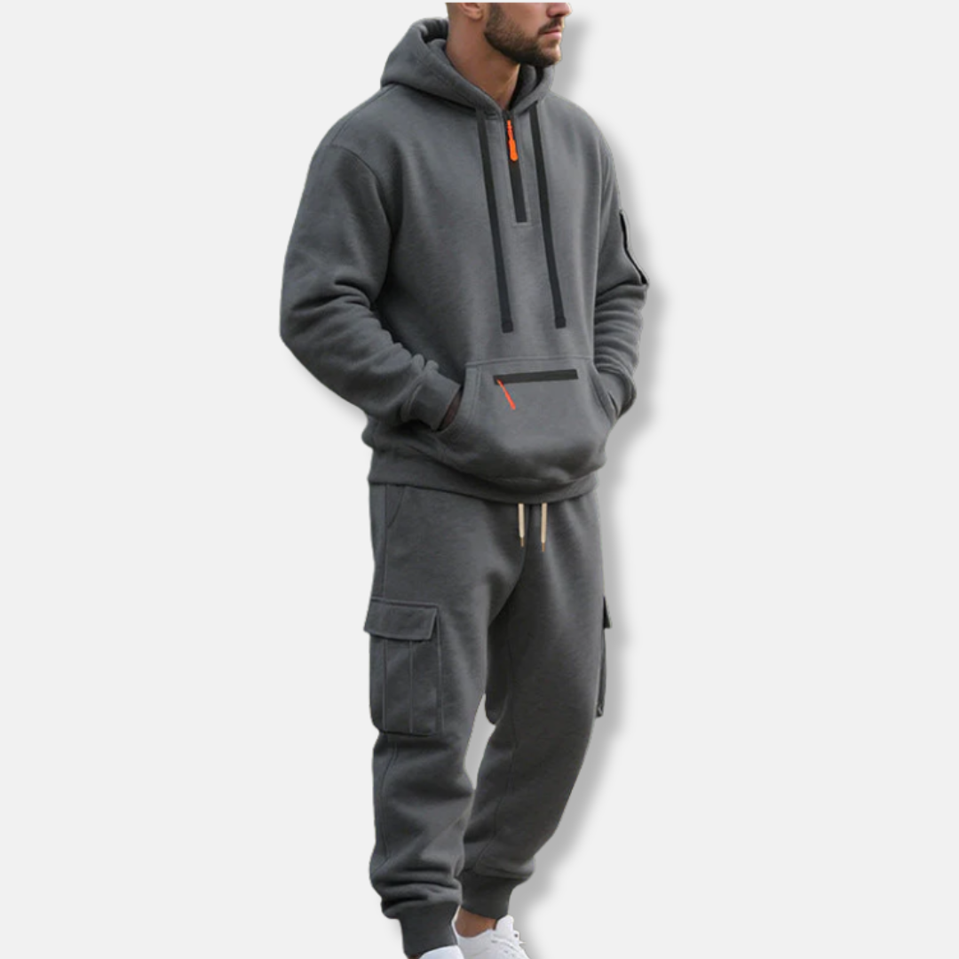 Connor | Men’s Sport Tracksuit – Half-Zip Hoodie & Drawstring Joggers