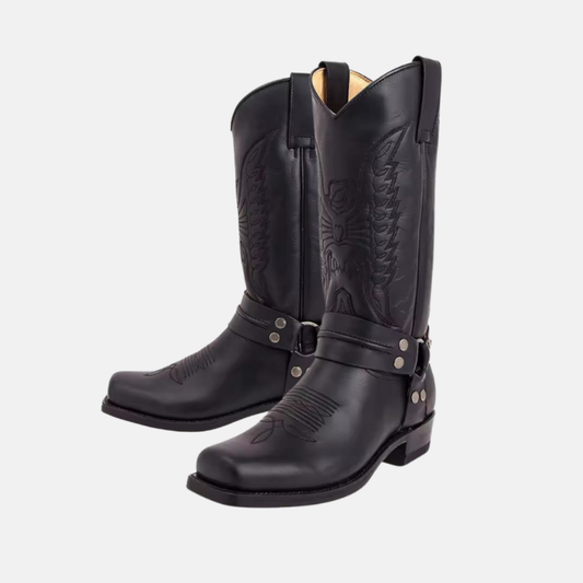 Beau | Men’s Western Leather Boots with Stitching