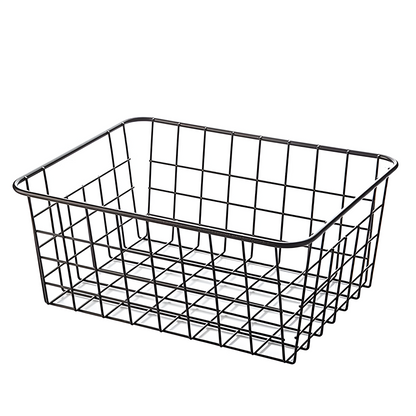 GridHaus Wire Basket | Modern Storage with Handles for Effortless Organization