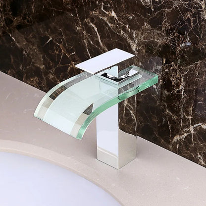 LustraFall Faucet | Sleek Waterfall Elegance for Modern Bath Spaces