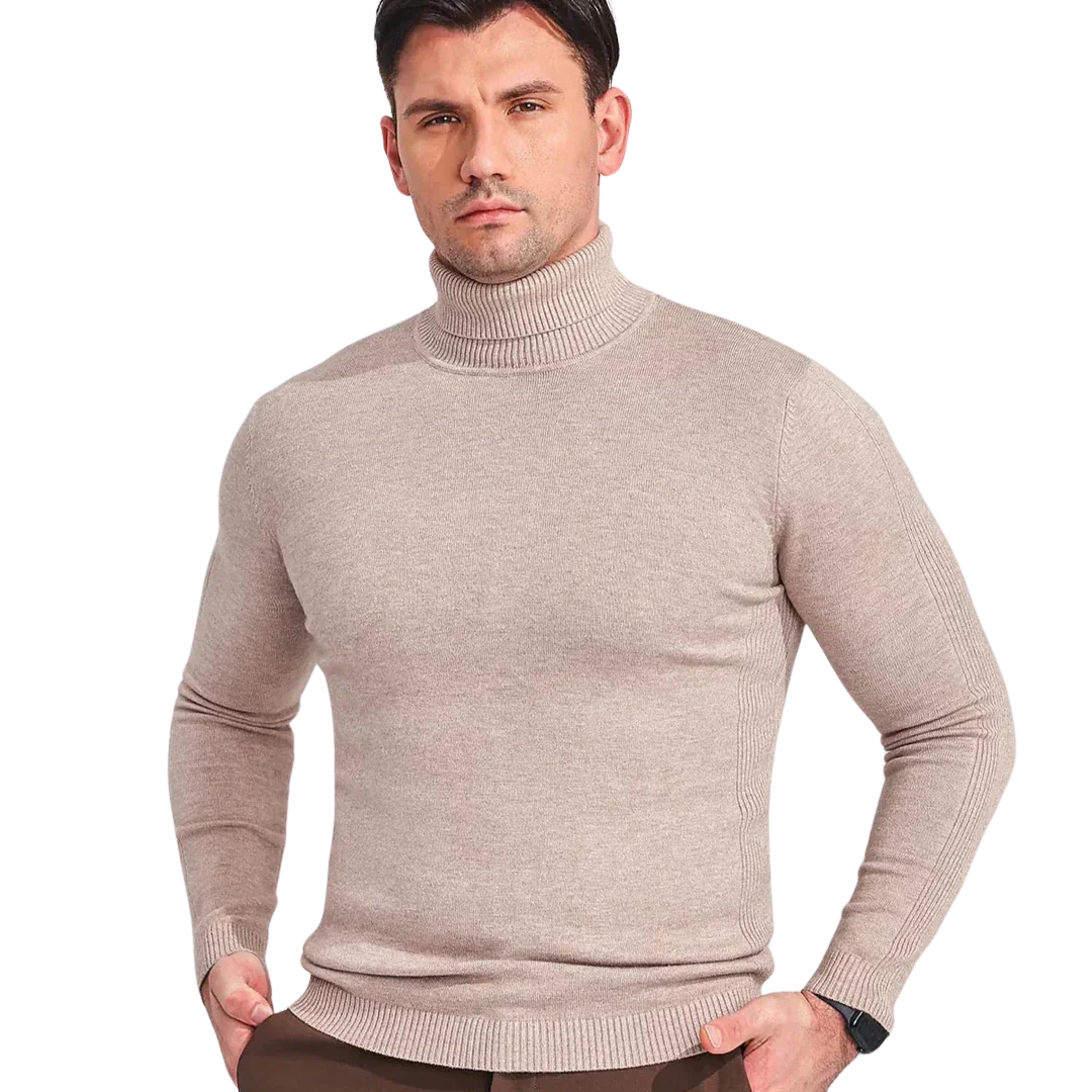 Damon | Men’s Slim Fit Ribbed Turtleneck Sweater