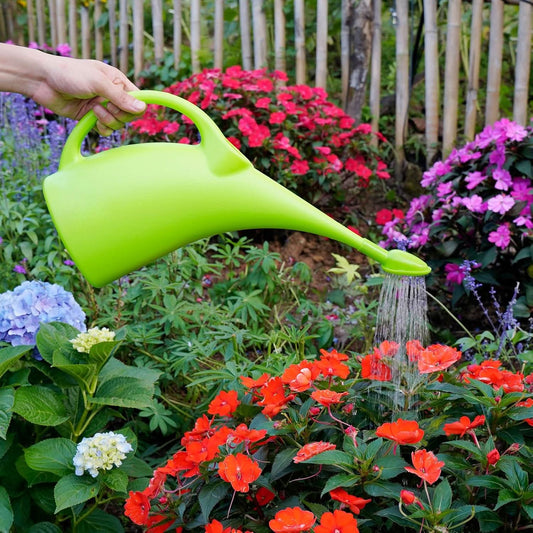 AquaBloom Crescent Can | Ergonomic Garden Companion for Effortless Pour
