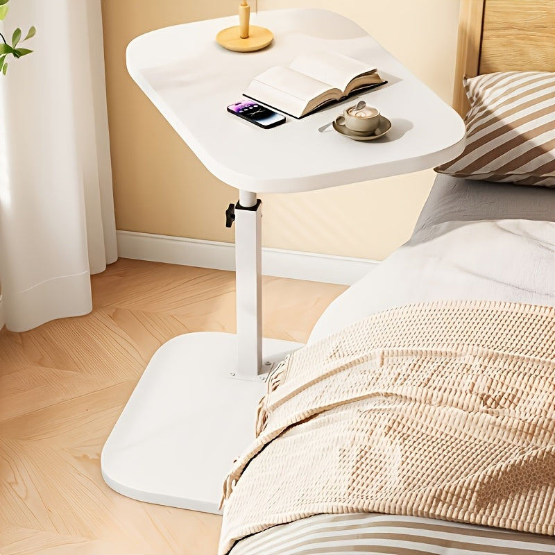 ModiSlide Side Table | Adjustable Wood & Metal C-Table for Sofa or Bedside Ease