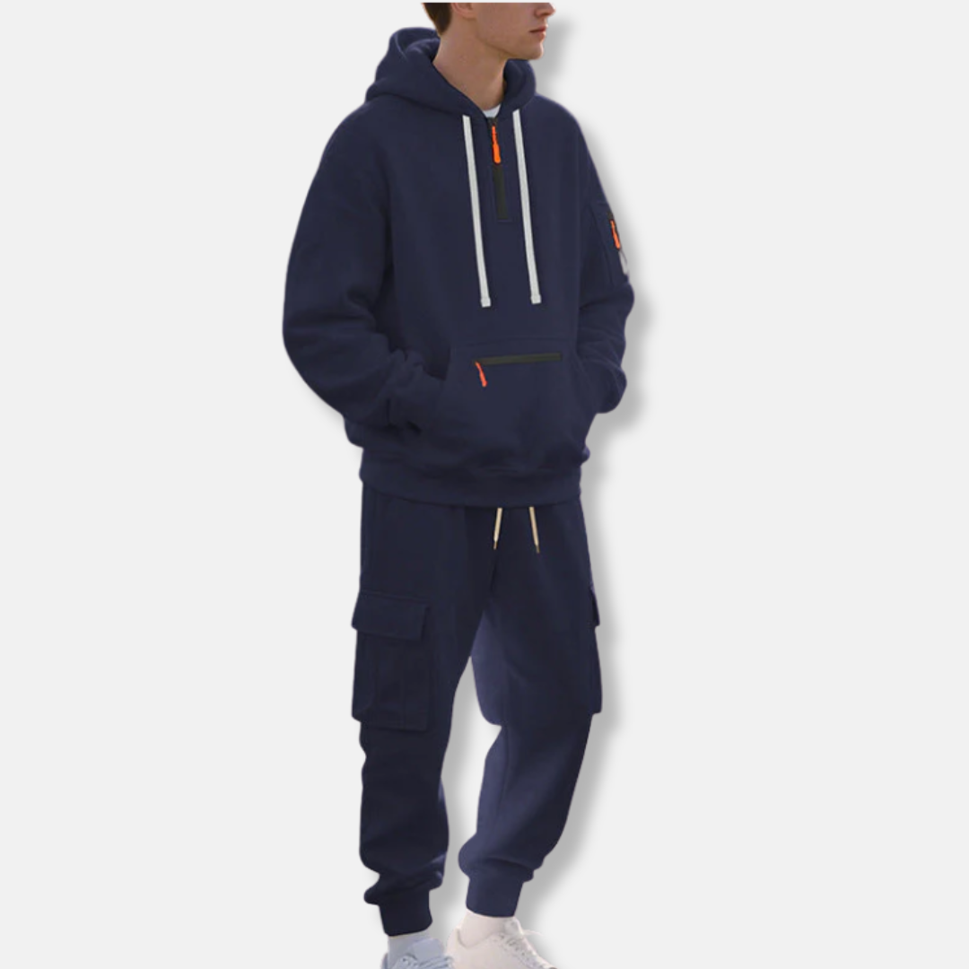 Connor | Men’s Sport Tracksuit – Half-Zip Hoodie & Drawstring Joggers