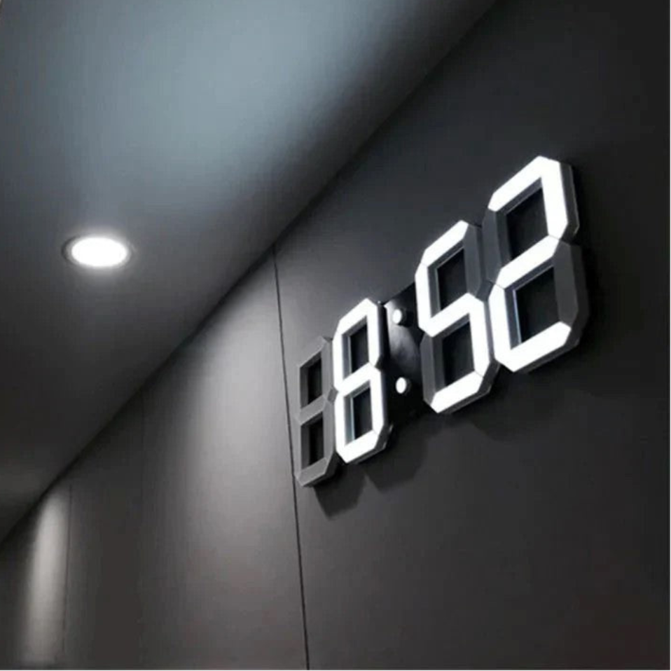 Modern LED Display | AuraGlow 3D Digital Wall Clock