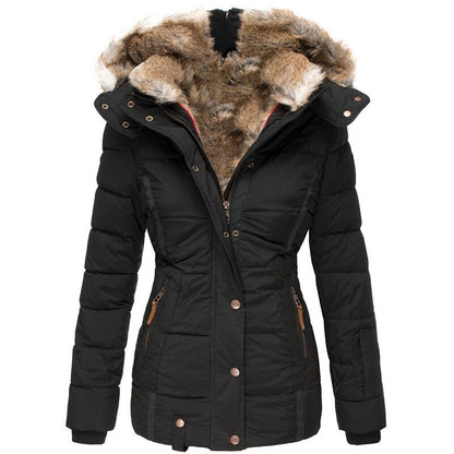 Chloe | Women’s Warm Down Puffer Jacket with Faux Fur Hood
