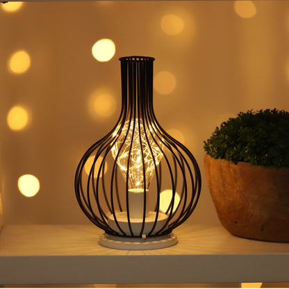 Noir Luxe | Sleek Fabric Shade LED Table Lamp