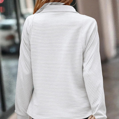 Sabrina | Women’s Ribbed Quarter-Zip Pullover Sweater