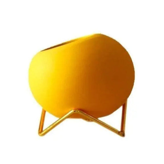 ModernMuse | Color Pop Planter with Sleek Metal Base