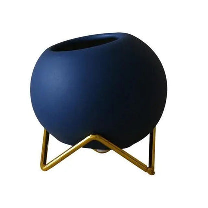 ModernMuse | Color Pop Planter with Sleek Metal Base