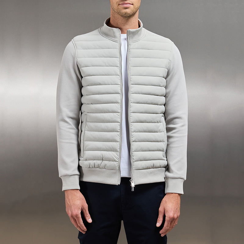 Devin | Men’s Quilted Hybrid Jacket with Stand Collar