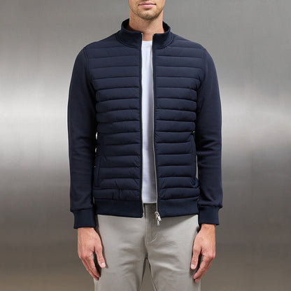 Devin | Men’s Quilted Hybrid Jacket with Stand Collar