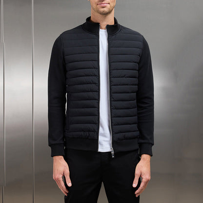 Devin | Men’s Quilted Hybrid Jacket with Stand Collar