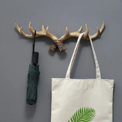 RusticHorn Wall Hook | Vintage Antler Coat Rack