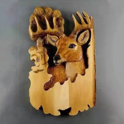Rustic Soul Decor | WildGrain Wooden Animal Carving Wall Art