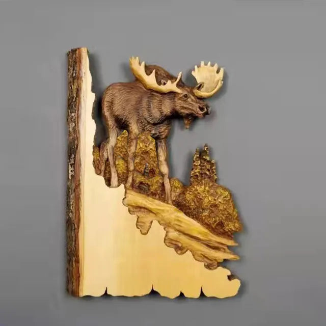 Rustic Soul Decor | WildGrain Wooden Animal Carving Wall Art