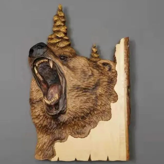 Rustic Soul Decor | WildGrain Wooden Animal Carving Wall Art