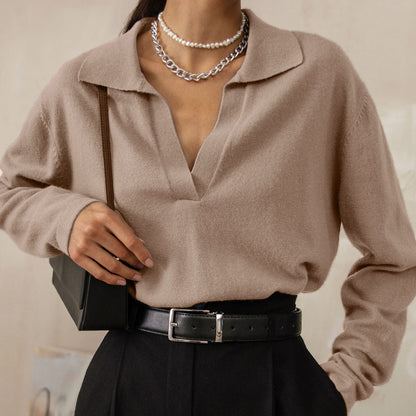 Maelle | Women’s Collared Sweater with Sleek Contemporary Style