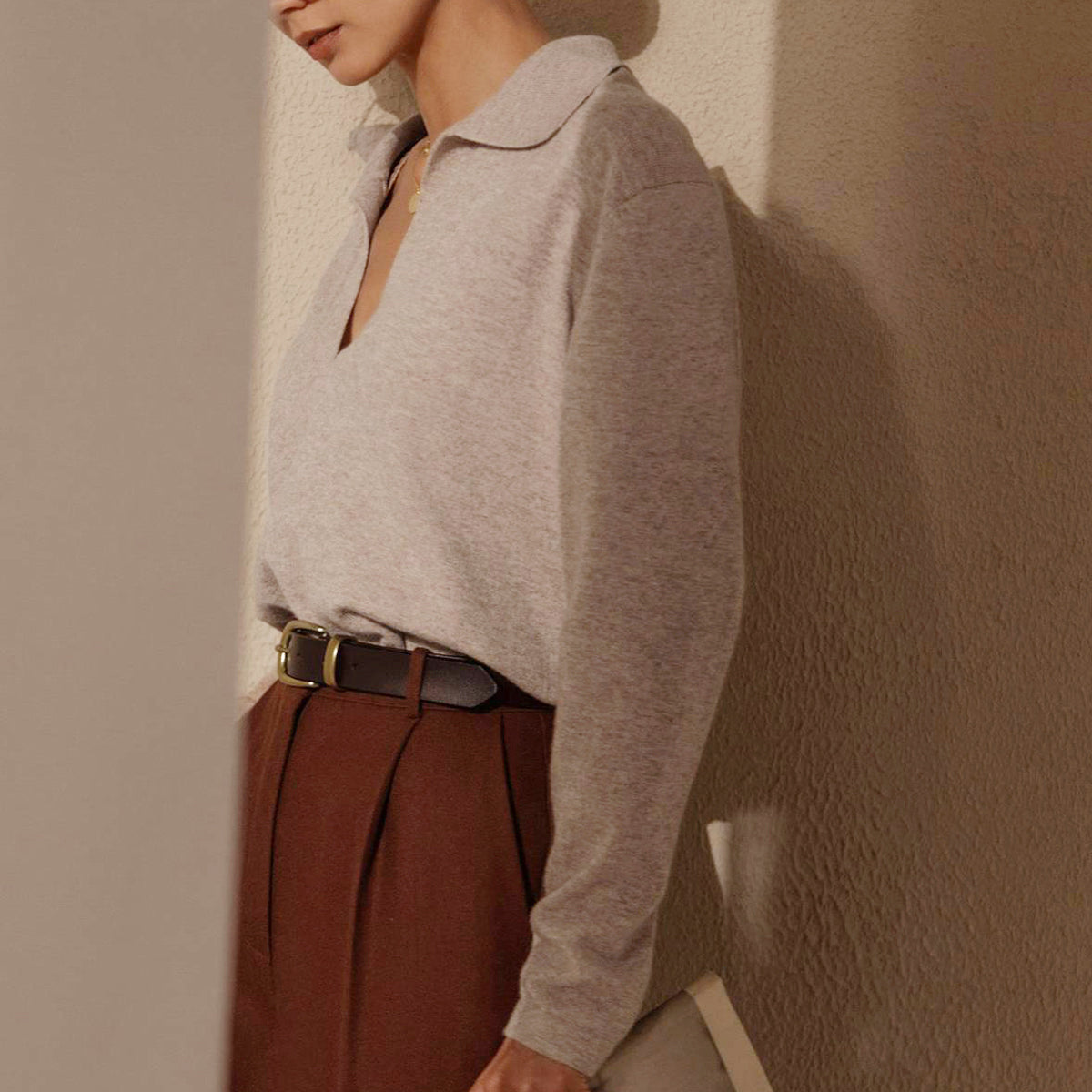 Maelle | Women’s Collared Sweater with Sleek Contemporary Style