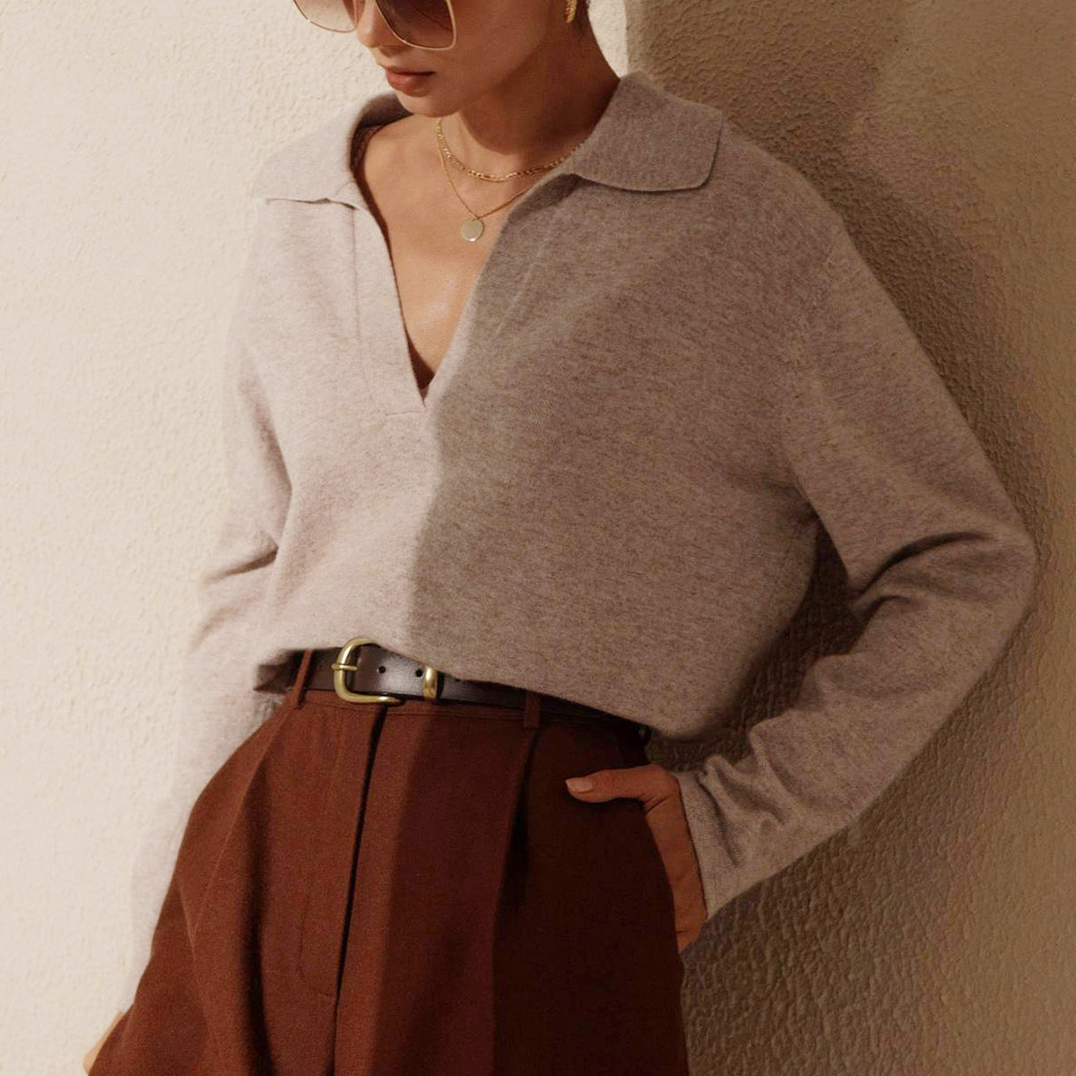 Maelle | Women’s Collared Sweater with Sleek Contemporary Style