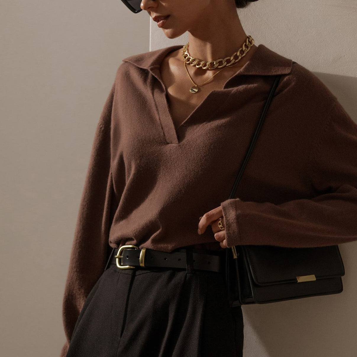 Maelle | Women’s Collared Sweater with Sleek Contemporary Style